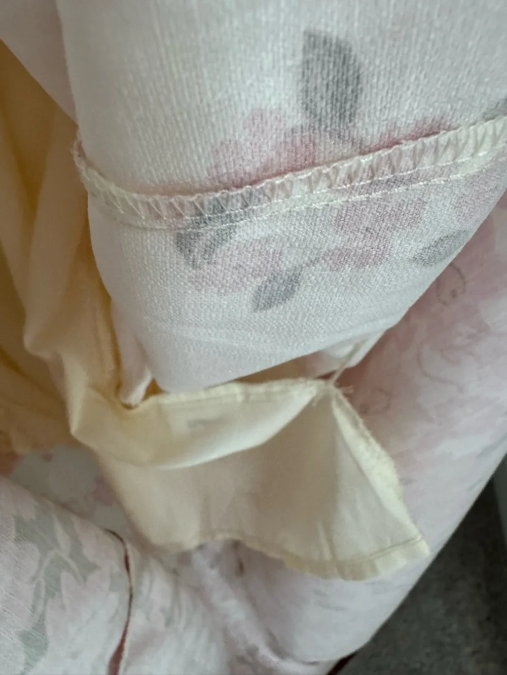 Commense Ivory Maxi Dress with Pink Floral Border - Picture 11 of 12